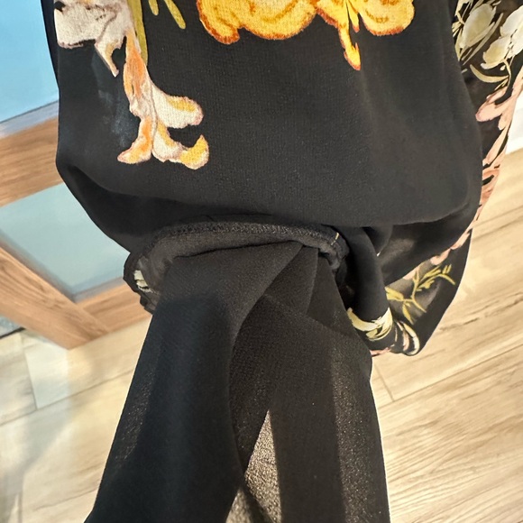 Zara Black Floral Maxi Dress - Picture 5 of 7